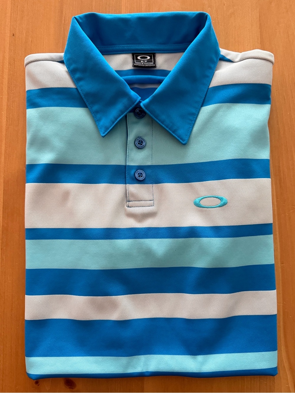Vintage Oakley Striped Golf Polo Shirt - Y2K Era - Size S